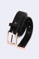 5718-89-BV Ceinture femme en croute de cuir style nubuck
