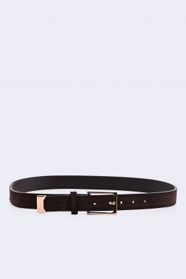 5718-89-BV Ceinture femme en croute de cuir style nubuck