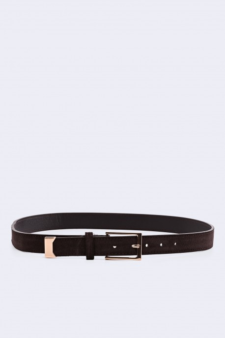 5718-89-BV Women's belt in nubuck-style split leather
