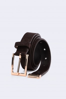 5718-89-BV Ceinture femme en croute de cuir style nubuck