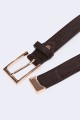 5718-89-BV Women's belt in nubuck-style split leather