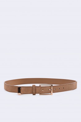 5718-89-BV Ceinture femme en croute de cuir style nubuck