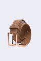 5718-89-BV Women's belt in nubuck-style split leather