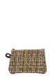 La Matilda - Cotton coin purse TARTAN YELLOW M108-68