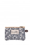 La Matilda - Cotton coin purse PATTERN D.BLUE M108-69