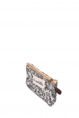 La Matilda - Cotton coin purse PATTERN BLACK M108-70