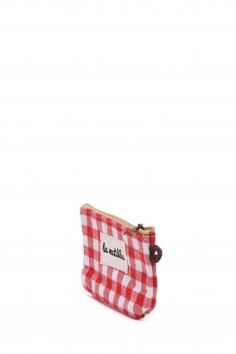 La Matilda - Cotton coin purse VICHY ROUGE M108