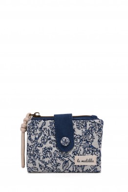 La Matilda - Wallet PATTERN D.BLUE M108-69