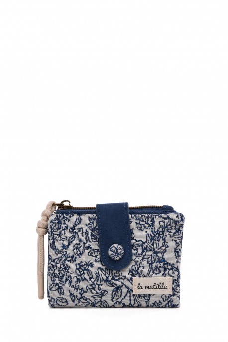 La Matilda - Wallet PATTERN D.BLUE M108-69