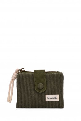 La Matilda - Porte-monnaie en coton - Pana Oliva M122-83