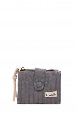 La Matilda - Porte-monnaie en coton - Pana ANTRACITA M122-84