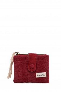 La Matilda - Porte-monnaie en coton - Pana Vino M122-85