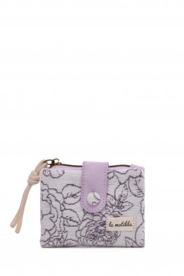 La Matilda - Porte-monnaie en coton - VIOLET ROSE M122-90