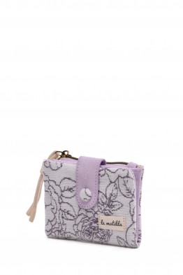 La Matilda - Porte-monnaie en coton - VIOLET ROSE M122-90