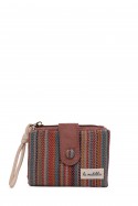 La Matilda - Porte-monnaie en coton - Stripe Rose M118-71