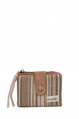 La Matilda - Wallet - Stripe Beige M118-72
