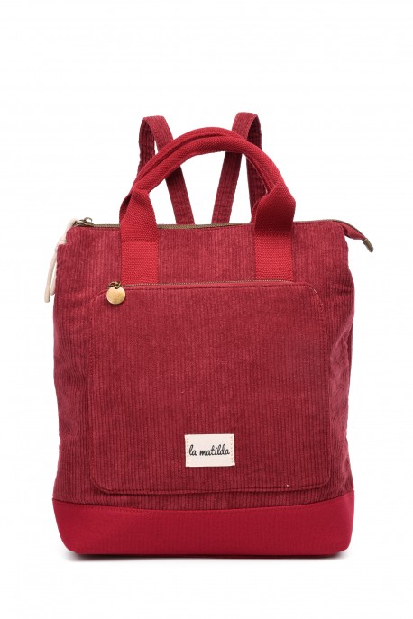 La Matilda Backpack - Pana Vino M127-2-85