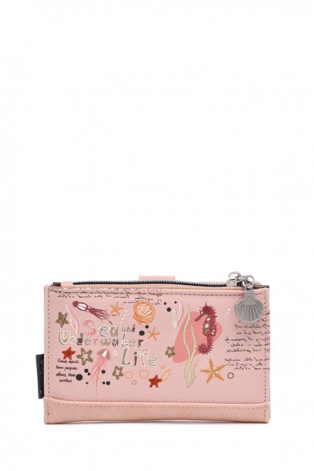 XH-06-26B Portefeuille porte-monnaie synthétique Sweet & Candy : couleur:Rose (Pink)