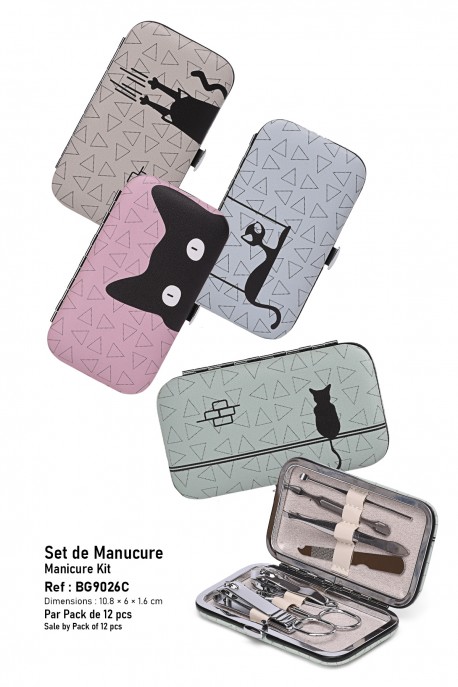 BG9026C Set de manucure complet - Chat : couleur:Pack de 12