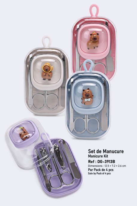 DG-3913B Complete manicure set - Capybara : colour:Pack of 4