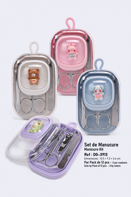 DG-3913 Complete manicure set - Animal : colour:Pack of 12