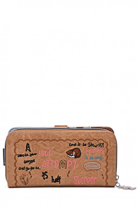 XH-01-26B Portefeuille porte-monnaie synthétique Sweet & Candy : couleur:Kaki (Khaki)