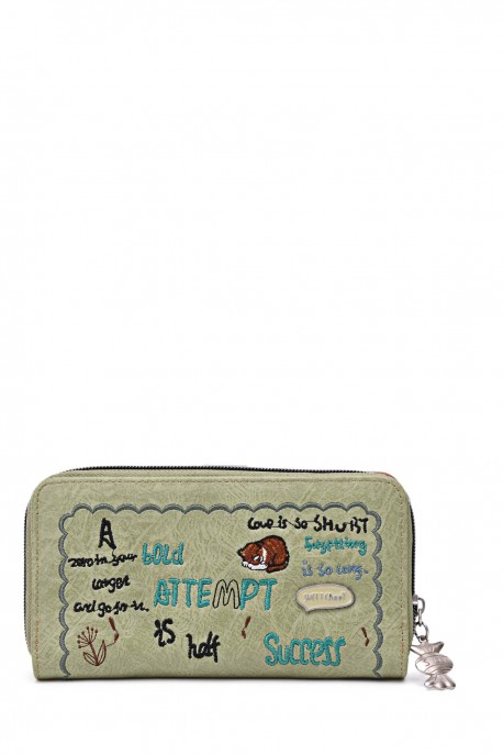 XH-01-26B Portefeuille porte-monnaie synthétique Sweet & Candy : couleur:Vert (Green)