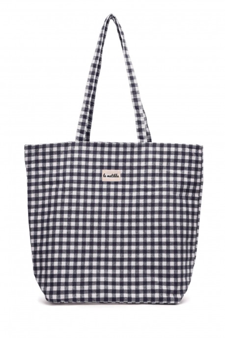 La Matilda - Grand Tote Bag VICHY BLEU M105-23