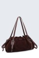 29066-BV Sac à main bourse polochon teckel texture nubuck