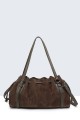 29066-BV Sac à main bourse polochon teckel texture nubuck
