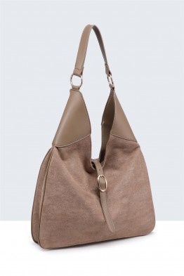 29070-BV Nubuck-textured hobo handbag