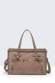 29071-BV Sac à main texture nubuck avec clous