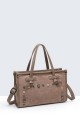 29071-BV Nubuck-textured bag with studs