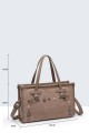 29071-BV Nubuck-textured bag with studs