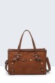 29071-BV Sac à main texture nubuck avec clous