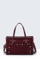 29071-BV Nubuck-textured bag with studs