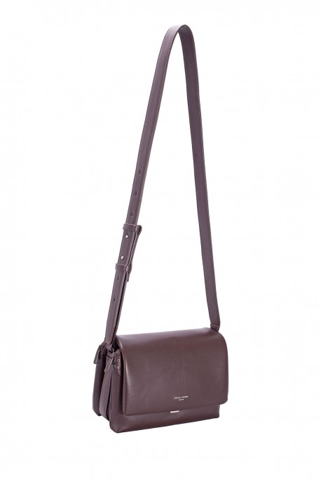 CM8201-1 Sac bandoulière à rabat David Jones : couleur:HOT CHOCOLAT