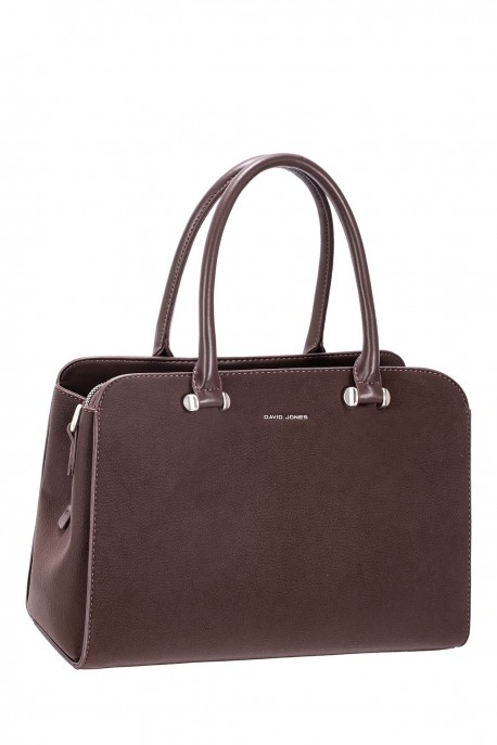 CM8521 Sac à main effet Nubuck David Jones : couleur:SANDALWOOD BROWN