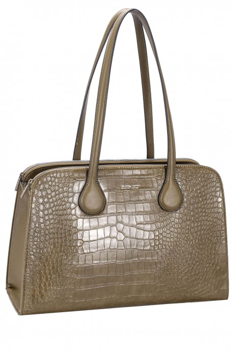 CM8529 David Jones Crocodile Dome Purse : colour:MIST MOSS