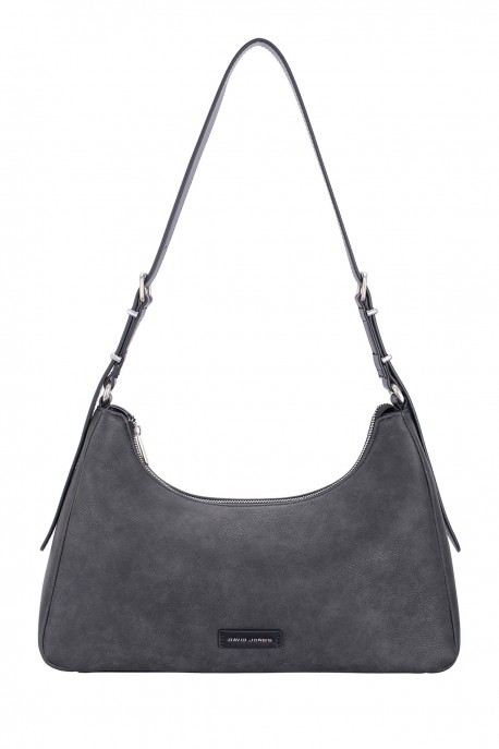 CM8530 Sac épaule baguette effet Nubuck David Jones : couleur:Noir (Black)