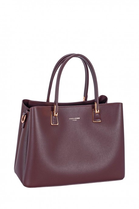 CM8383-1 Sac à main Trapèze Soufflet David Jones : couleur:Bordeaux fonc&eacute; (D.Bordeaux)