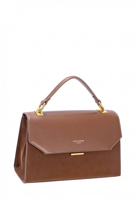 CM8586 Sac à main cartable David Jones : couleur:Boue Rouge (RED MUD)