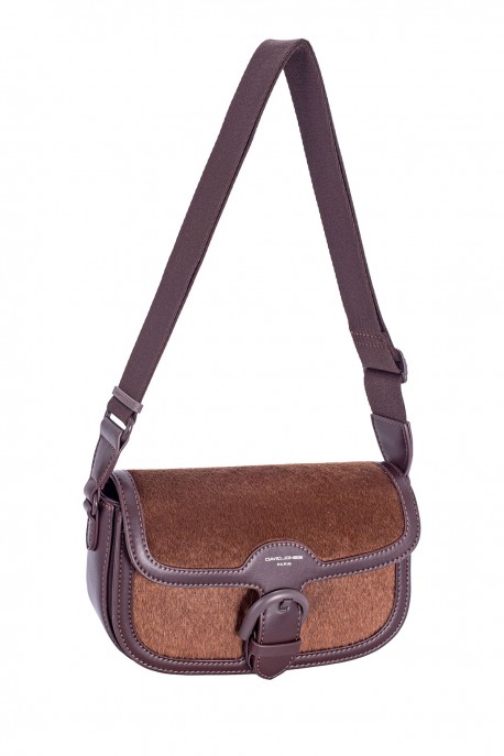 CM8605 David Jones Flap Shoulder Bag : colour:RED MUD