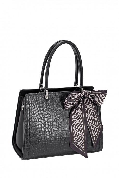 CM8616 David Jones Gusseted Crocodile Handbag