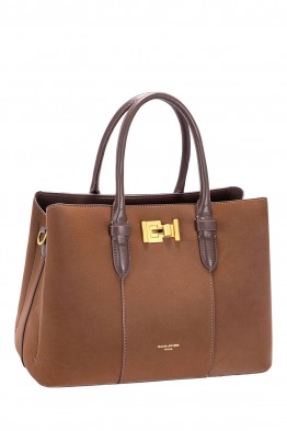 CM8624 David Jones Nubuck Effect Gusset Handbag