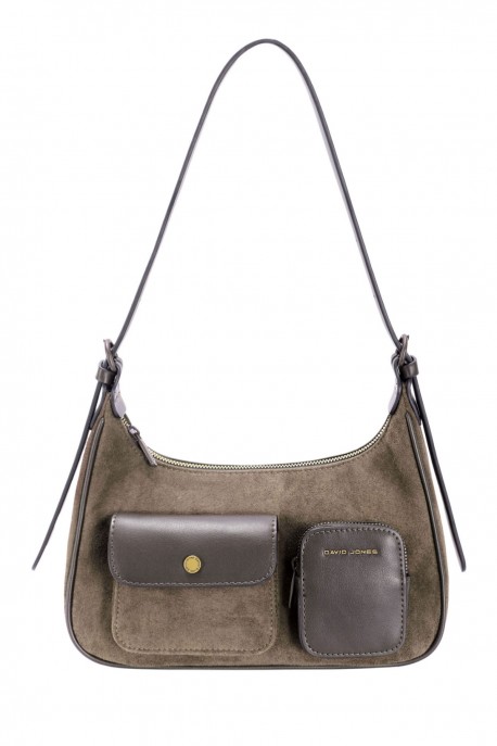 CM8657 Sac épaule baguette David Jones : couleur:Mousse des brumes (MIST MOSS)