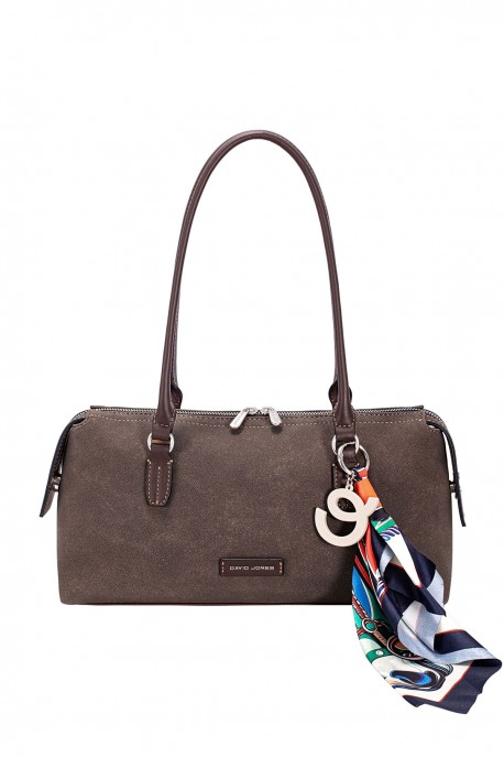 CM8545 David Jones Duffel Shoulder Bag : colour:HOT CHOCOLAT