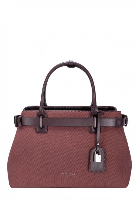 CM8548 Sac à main Trapèze avec ceinture David Jones : couleur:Bordeaux fonc&eacute; (D.Bordeaux)