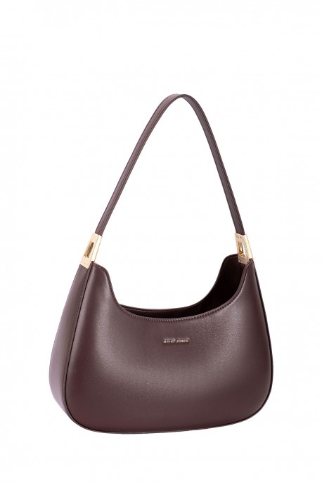 CM8552 Sac épaule hobo baguette David Jones : couleur:HOT CHOCOLAT