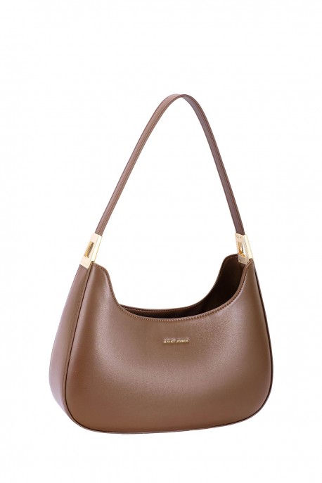 CM8552 Sac épaule hobo baguette David Jones : couleur:Boue Rouge (RED MUD)
